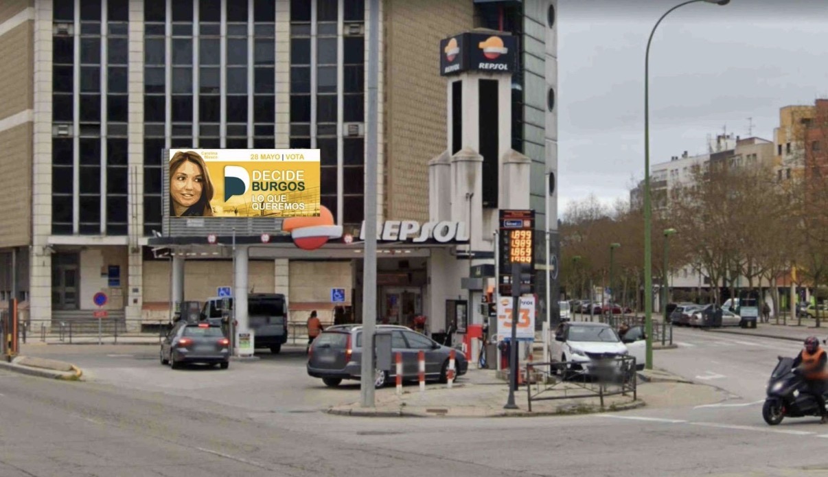 Valla Publicitaria - Publicidad exterior - Campaña electoral Decide Burgos 2023